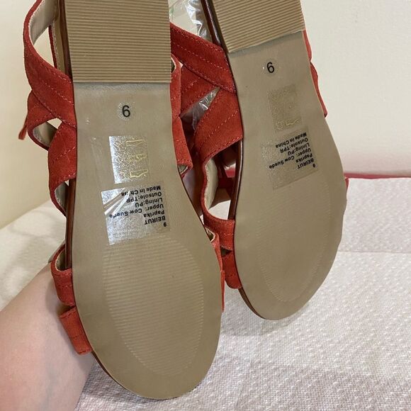 NWOT Sole Society Beirut Gladiator Sandal in Paprika 9 - Picture 7 of 10